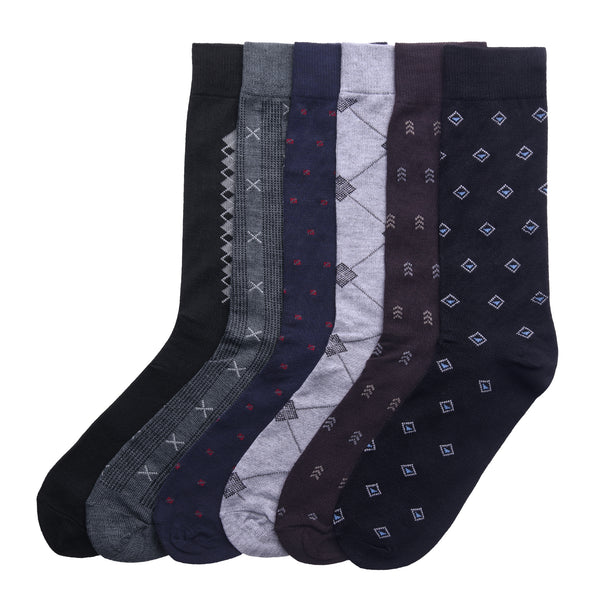 Knocker Men's Patterned Dress Socks (9915_Asst)