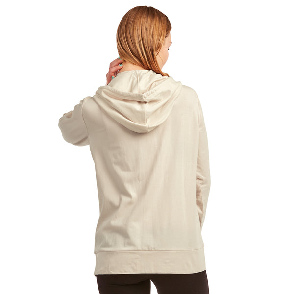 SOFRA LADIES SINGLE JERSEY ZIP-UP HOODIE JACKET (HDC7000A/XA_OAT