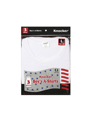 KNOCKER BOY'S WHITE A-SHIRTS (BA7500)