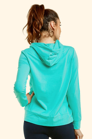 SOFRA LADIES SINGLE JERSEY PULLOVER HOODIE (HDC7001_MINT)