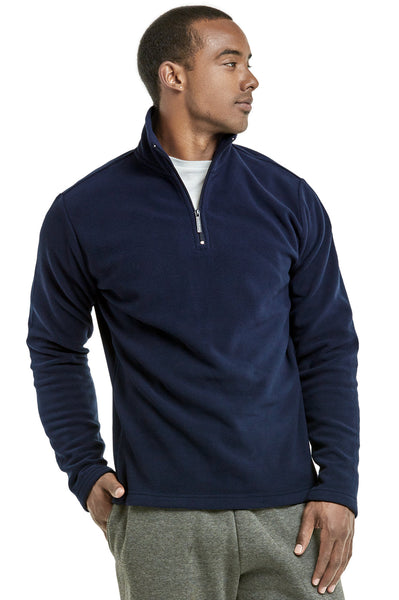 KNOCKER MEN'S POLAR FLEECE QUARTER PULLOVER (PF1000_NAVY) – Uni