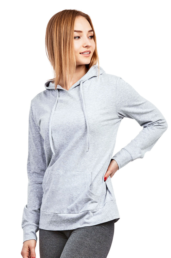 COTTONBELL LADIES SINGLE JERSEY PULLOVER HOODIE (HDC7001C_H.GRY)