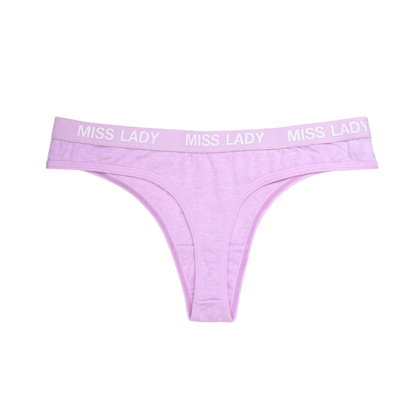 New Victoria's Secret Pink Ribbed Thong Panty - Size Medium - Purple