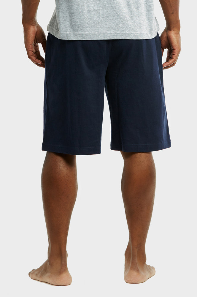 COTTONBELL MEN'S KNITTED PAJAMA SHORTS (MPS200C_NAVY)