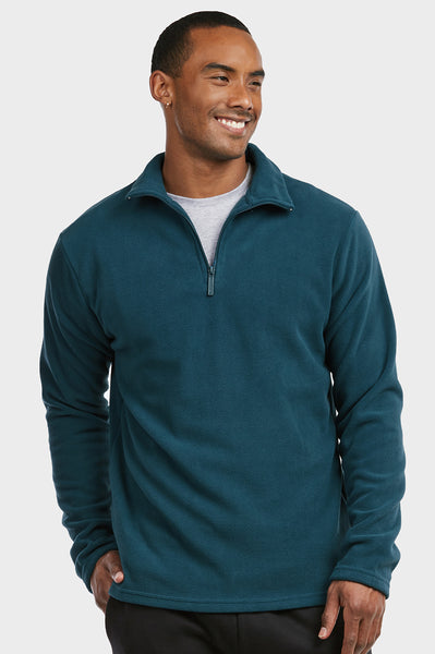 KNOCKER MEN'S POLAR FLEECE QUARTER PULLOVER (PF1000_TEAL) – Uni