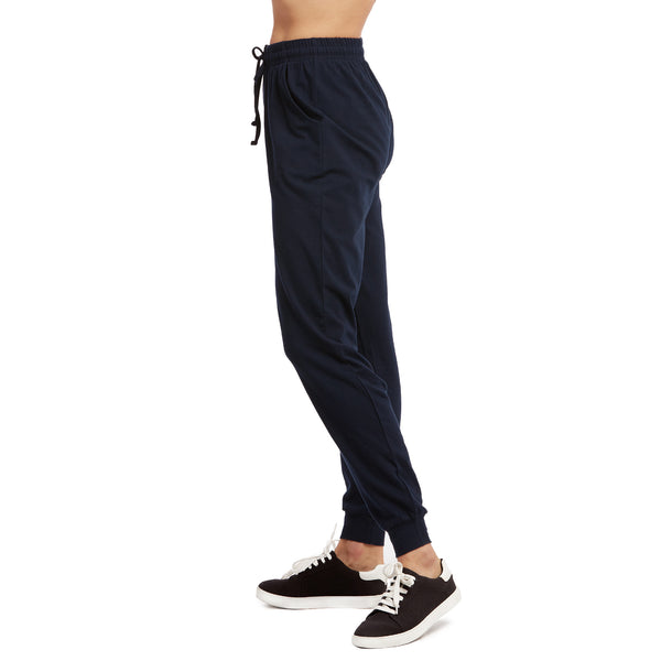 LADIES SINGLE JERSEY COTTON JOGGER PANTS WITH POCKETS