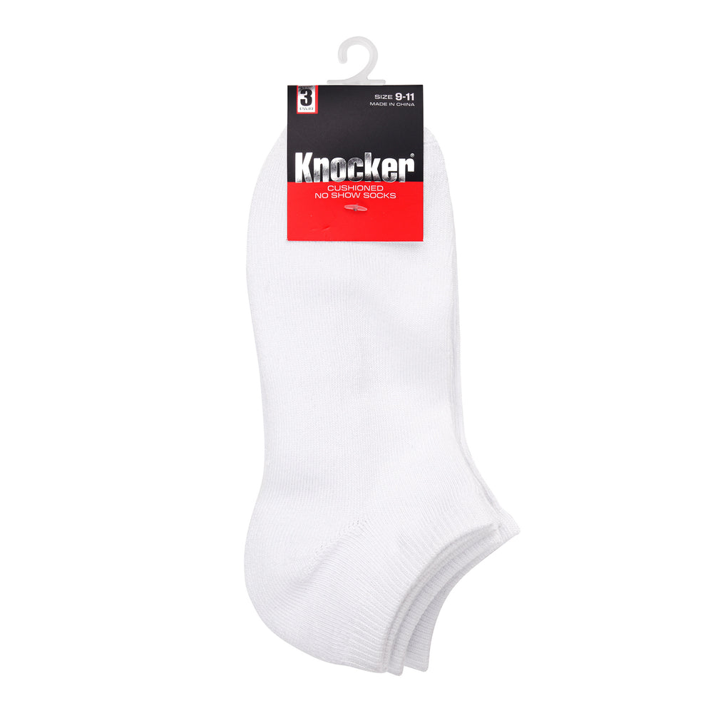 KNOCKER MEN'S HALF CUSHIONED NO SHOW SOCKS (WC)