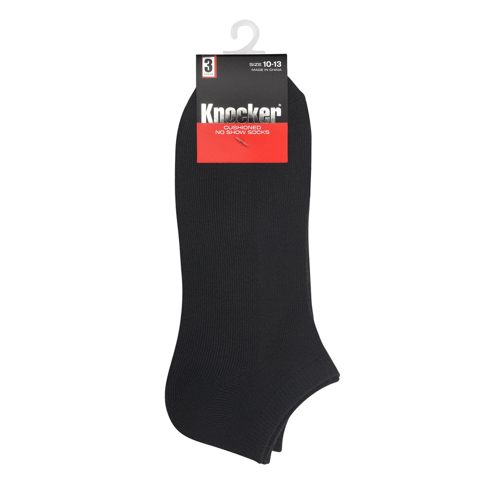 KNOCKER MEN'S HALF CUSHIONED NO SHOW SOCKS (BC)