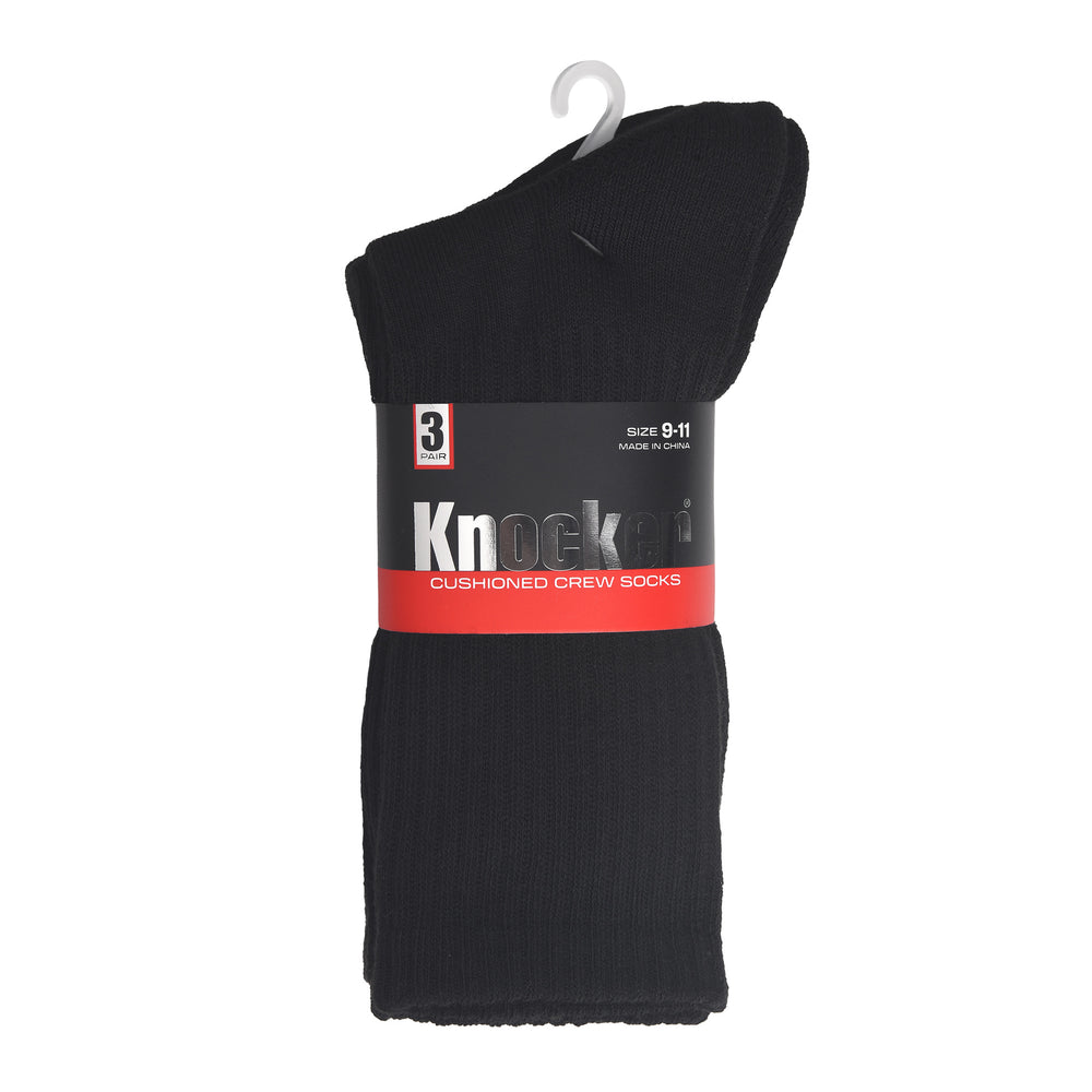 KNOCKER MEN'S HALF CUSHIONED CREW SOCKS (BC)