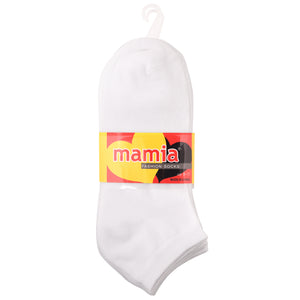 MAMIA LOW CUT PLAIN WHITE SOCKS (70033_WT-A)