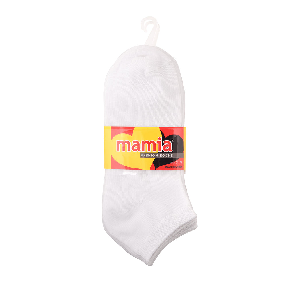 MAMIA LOW CUT PLAIN WHITE SOCKS (70033_WT-A)