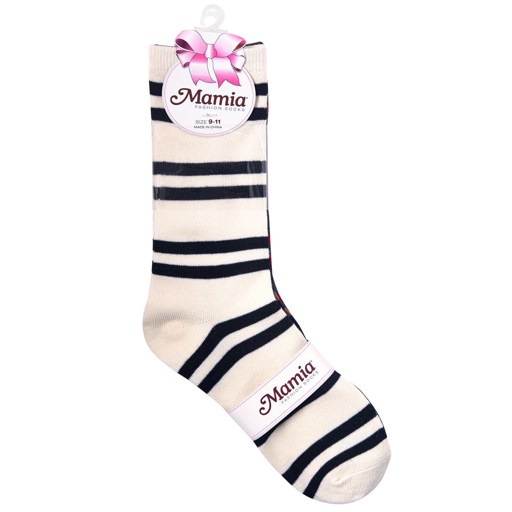 MAMIA WOMEN'S CREW SOCKS (STRIPE)
