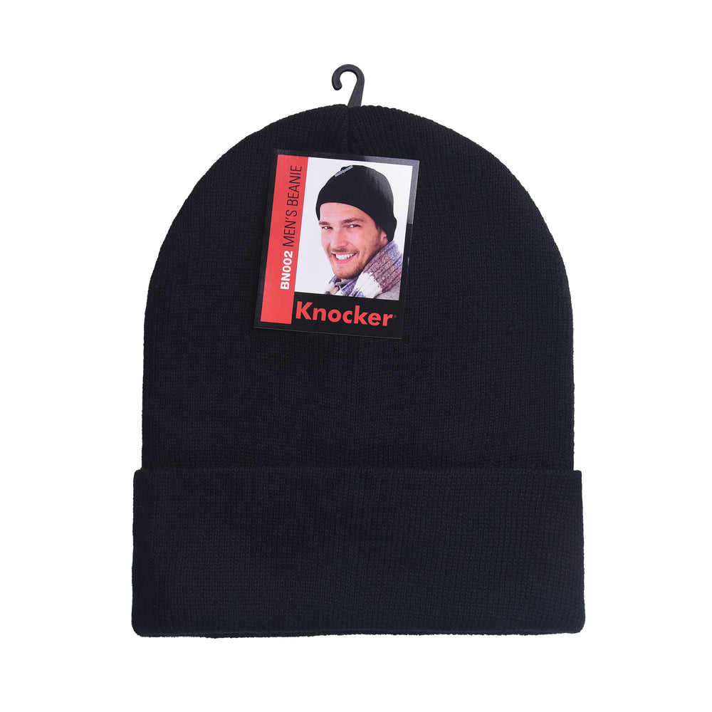 
            
                Load image into Gallery viewer, KNOCKER MEN&amp;#39;S ACRYLIC BEANIE (BN002_BLACK)
            
        