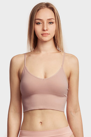 SOFRA LADIES SEAMLESS WIDE BAND BRALETTE (BR0255S1)