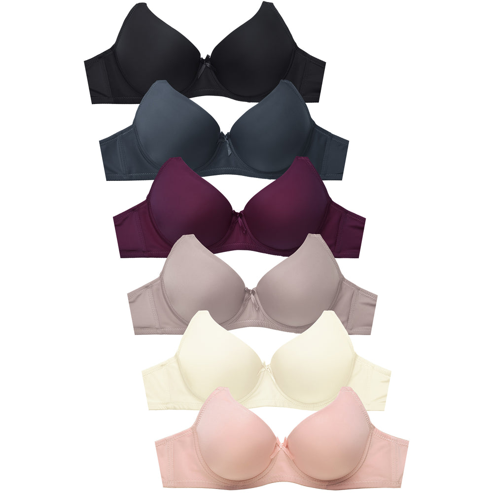 SOFRA LADIES  FULL CUP PLAIN 3 HOOK BRA (BR4129P1A)