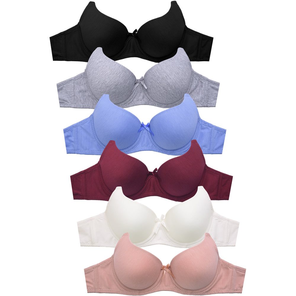 SOFRA LADIES FULL CUP COTTON BRA (BR4207P5A)
