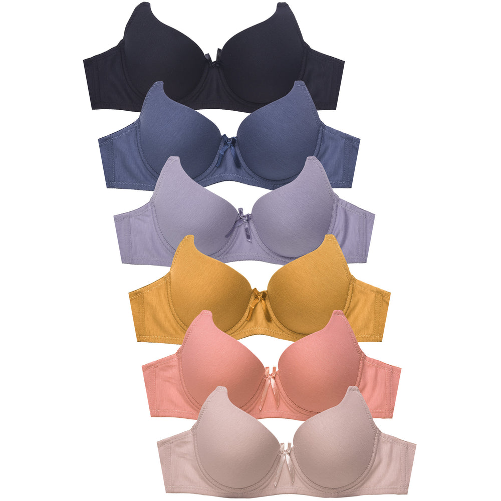 
            
                Load image into Gallery viewer, SOFRA LADIES PLAIN COTTON BRA (BR4207P8)
            
        
