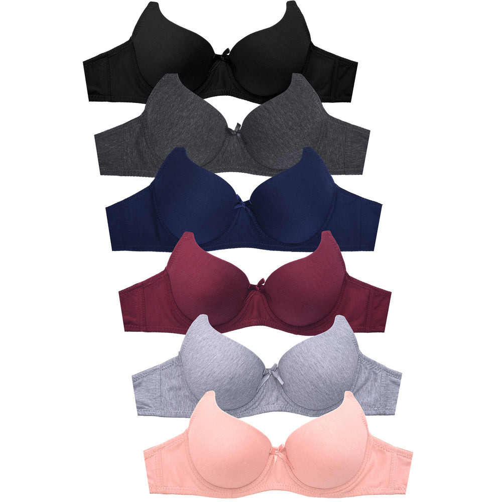 SOFRA LADIES FULL CUP COTTON PLAIN BRA (BR4207P)