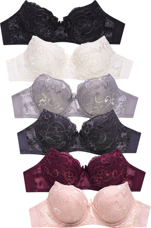 SOFRA LADIES FULL CUP LACE BRA (BR4428L)