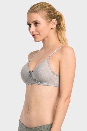 
            
                Load image into Gallery viewer, MAMIA LADIES COTTON PLAIN NO WIRE BRA (BR4255PN4)
            
        