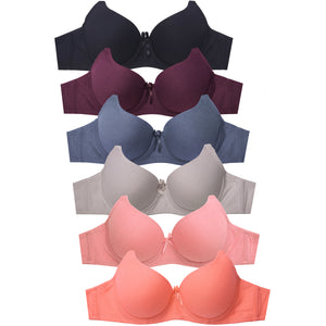 MAMIA LADIES FULL CUP COTTON PLAIN BRA (BR4337P7)