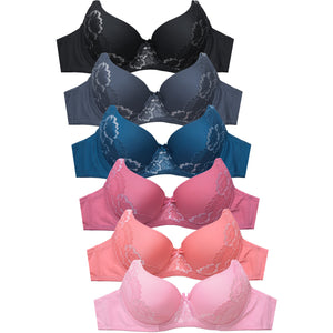 SOFRA LADIES PLAIN LACE DD CUP BRA (BR4433PLDD)