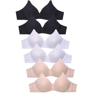 MAMIA LADIES PLAIN NO WIRE COTTON BRA (BR4480PN1)