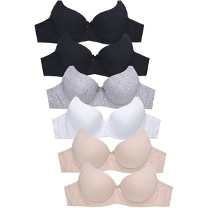 
            
                Load image into Gallery viewer, SOFRA LADIES FULL CUP COTTON PLAIN BRA (BR4560P)
            
        