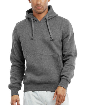 KNOCKER MEN'S HEAVY WEIGHT FLEECE HOODED SWEATSHIRT (HD1000_CH/GR)