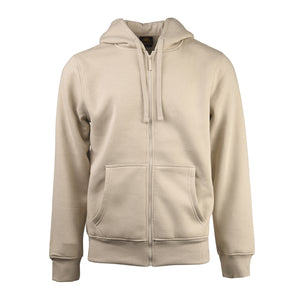 KNOCKER MEN'S HEAVY WEIGHT FLEECE ZIPPER HOODIE JACKET (HD2000_BEIGE)