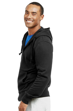 KNOCKER MEN'S HEAVY WEIGHT FLEECE ZIPPER HOODIE JACKET (HD2000_BLACK)