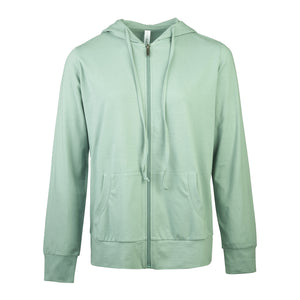 
            
                Load image into Gallery viewer, SOFRA LADIES SINGLE JERSEY ZIP-UP HOODIE JACKET (HDC7000A/XA_SAGE)
            
        