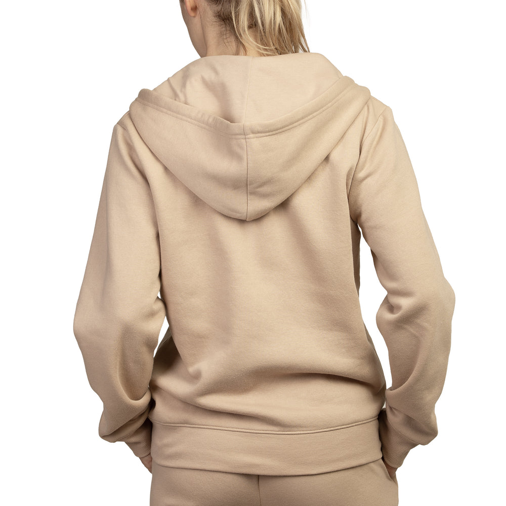 SOFRA LADIES FLEECE HOODIE JACKET (LHD2000) - BLACK/H.GRY/SAND