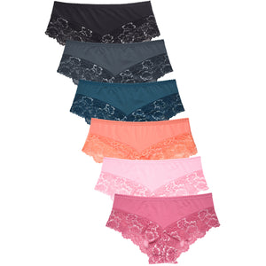 SOFRA LADIES HIPSTER PANTY WITH LACE DETAIL (LP7734PH)