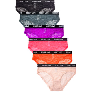 SOFRA LADIES LACE BIKINI PANTY (LP9093LK)