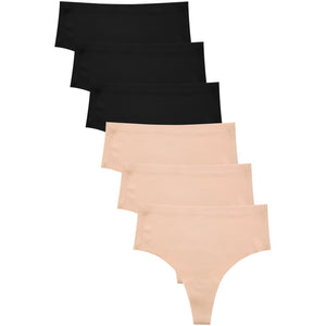 
            
                Load image into Gallery viewer, MOPAS LADIES NO SHOW HIGH WAIST THONG PANTY (LPN2058T)
            
        