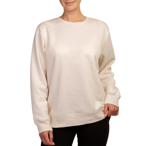 SOFRA LADIES FLEECE CREWNECK SWEATSHIRT (LSW100) - BLACK/H.GRY/OAT