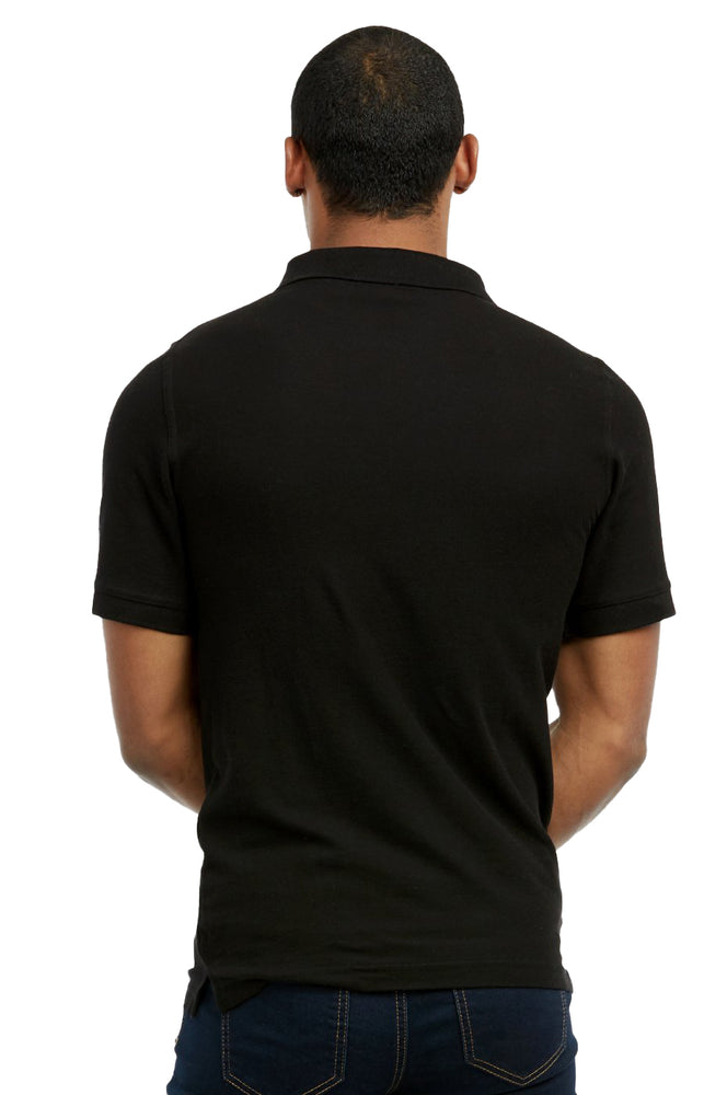 KNOCKER MEN'S SLIM POLO SHIRT (POLO2000_BLACK)