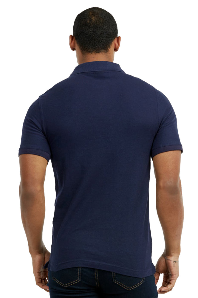 KNOCKER MEN'S SLIM POLO SHIRT (POLO2000_NAVY)