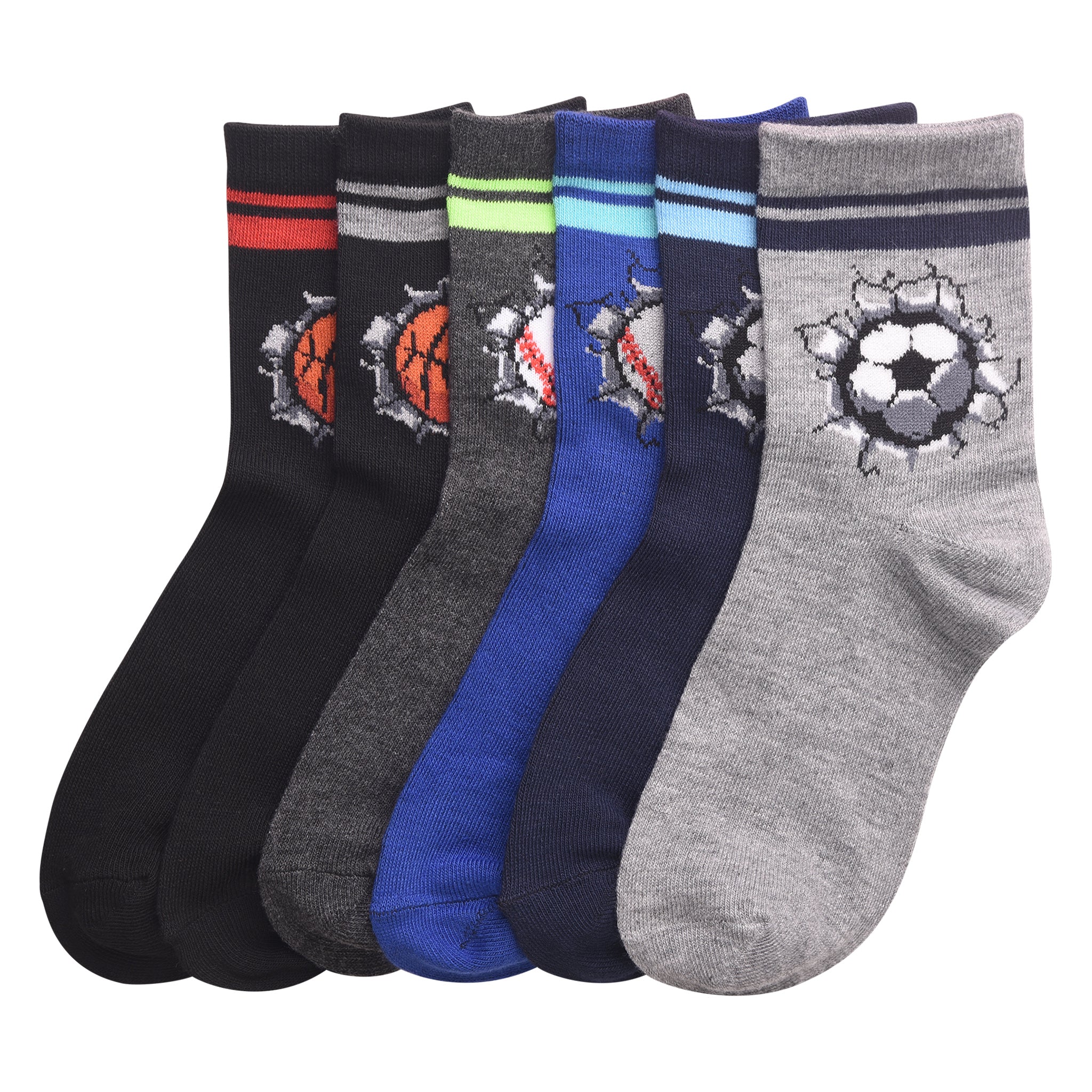PODE BOY'S COMPUTER CREW SOCKS (PR_BALL) – Uni Hosiery Co Inc.