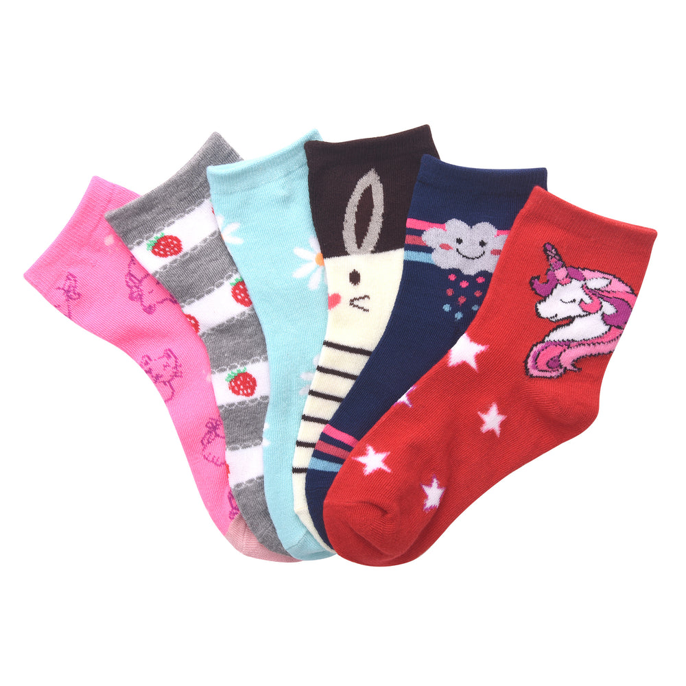 MOPAS GIRL'S COMPUTER CREW SOCKS (PR_GIRLISH)