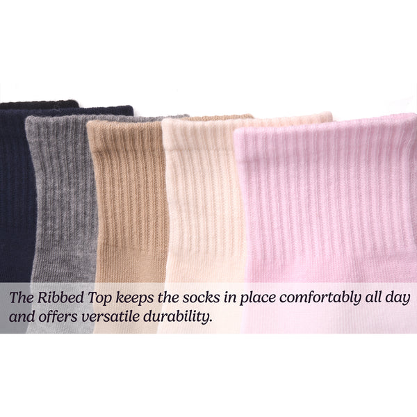 MOPAS GIRL'S COMPUTER CREW SOCKS (PR_GPLAIN) – Uni Hosiery Co Inc.