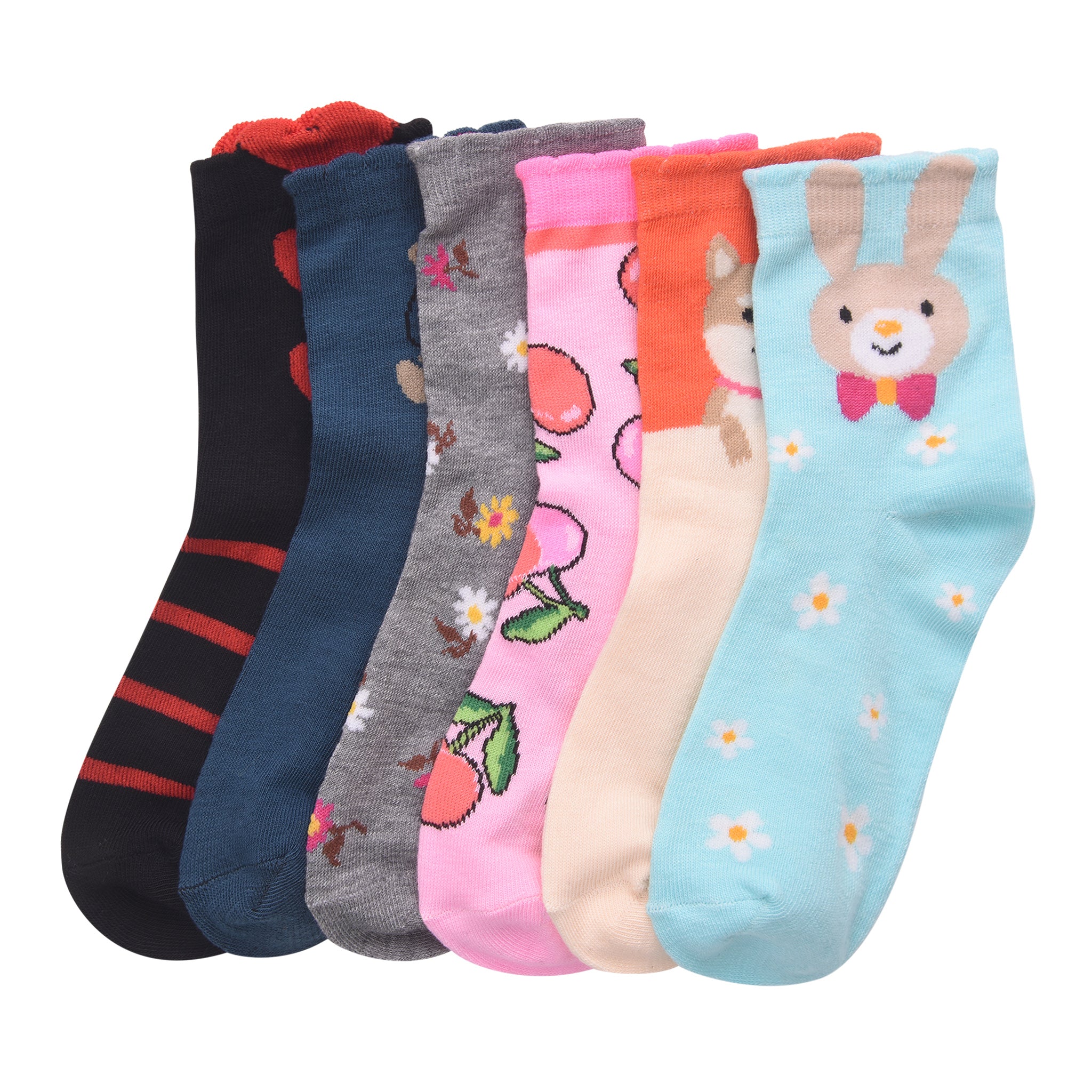 MOPAS GIRL'S COMPUTER CREW SOCKS (PR_SCCUTE) – Uni Hosiery Co Inc.