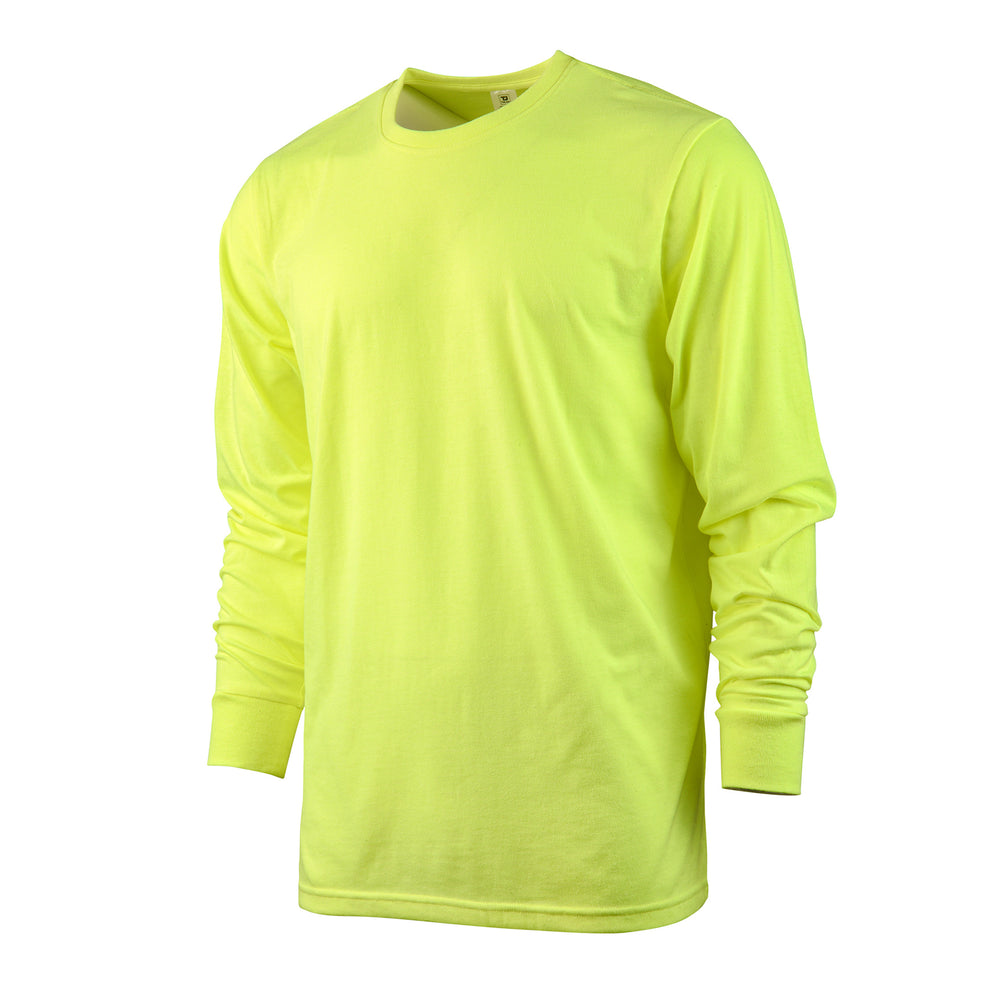 TEEJOY MEN'S CLASSIC CREW NECK LONG SLEEVES RIBBED CUFF T-SHIRT (TR555) - N.GREEN