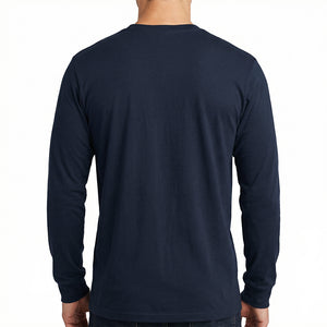 MEN'S CLASSIC LONG SLEEVES RIBBED CUFF T-SHIRT (TR555) - BLK/H