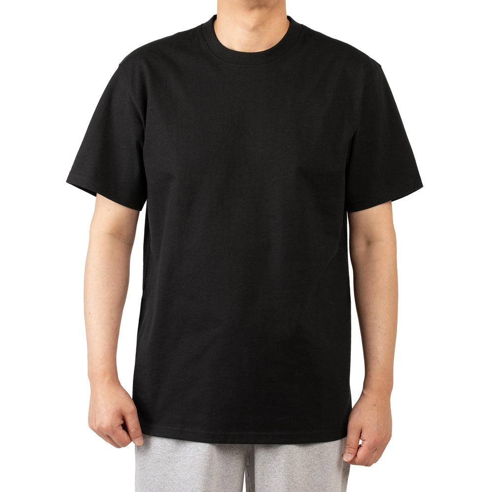 KNOCKER MEN'S HEAVY WEIGHT CREW NECK T-SHIRT (TR900) - BLACK/WHITE