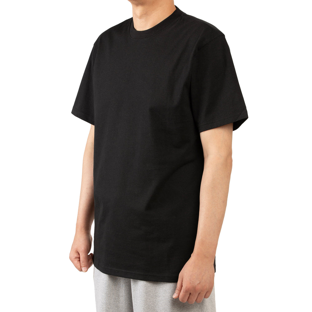 KNOCKER MEN'S HEAVY WEIGHT CREW NECK T-SHIRT (TR900) - BLACK/WHITE