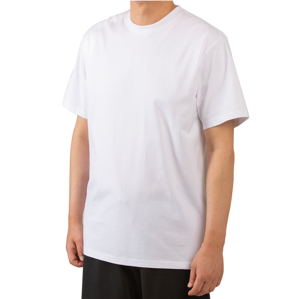 KNOCKER MEN'S HEAVY WEIGHT CREW NECK T-SHIRT (TR900) - BLACK/WHITE