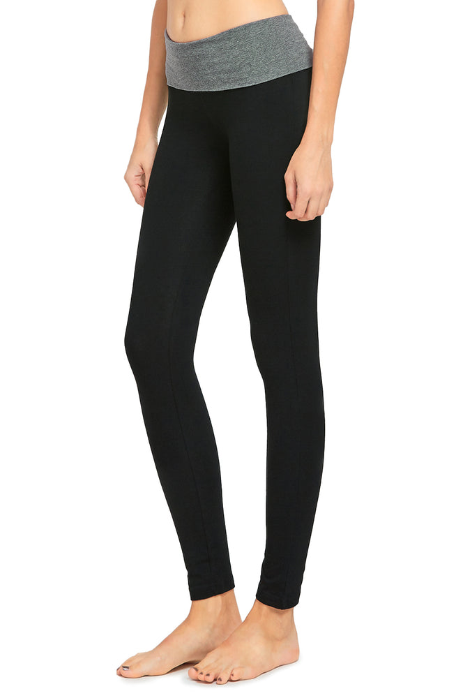 MOPAS LADIES TWO-TONE YOGA LEGGINGS (YP1002)