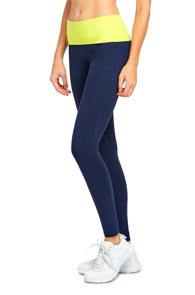 MOPAS LADIES TWO-TONE YOGA LEGGINGS (YP1002)
